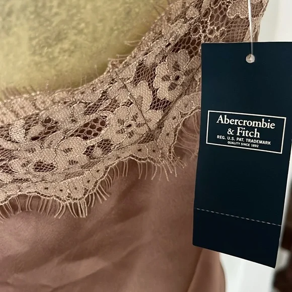 BNWT Abercrombie & Fitch Lace Trim Satin Bodysuit - Picture 6 of 7